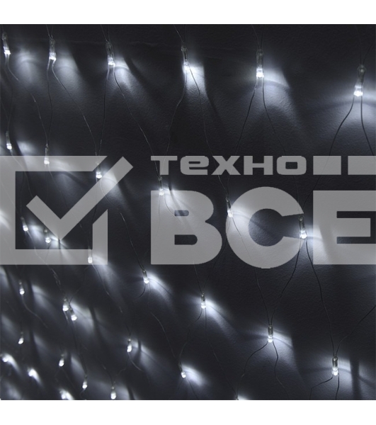 Гирлянда светод. Funray Cетка ML-320W, 3x2м, 320 LED, хол.белый, IP20, прозрачный шнур 1,5м,контр