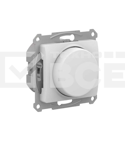 Светорегулятор (диммер) SE Glossa белый, повор-нажим, LED, RC, 400 Вт, мех.