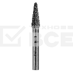 Борфреза по металлу Denzel твердосплавная, коническая закругленная, тип-L, 8 мм, фото 1