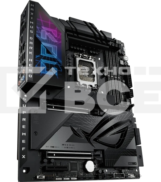 Материнская плата ASUS ROG MAXIMUS Z790 DARK HERO, LGA 1700, Intel Z790, 4xDDR5, 4xSATA, 5xM.2, 1xPCIe 5.0 x8, 1xPCIe 5.0 x16, 1xHDMI, 2xUSB-C 3.2 Gen 2, 1x 2.5Gb LAN, 4xUSB-A 3.2 Gen 1, 5xUSB-A 3.2 Gen 2, 5x3.5 мм, 7.1, Standard-ATX
