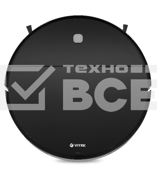 Пылесос-робот Vitek VT-1809 Midnight черный, 2000 мАч Li-Ion, уборка влажная, пылесборник контейнер 0.35 л