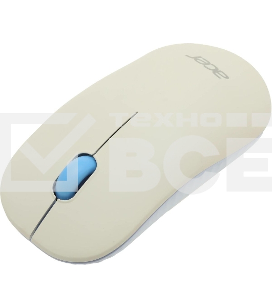 Клавиатура + мышь Acer OCC205 беспроводной USB, 1200 dpi, белый/голубой
