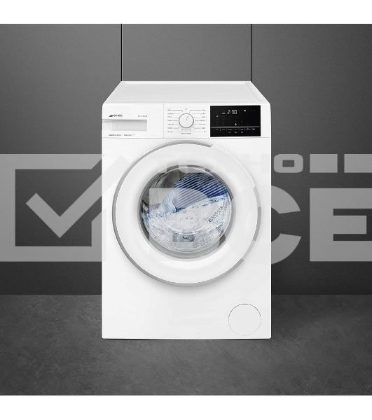 Стиральная машина SMEG WN94SEB белый, загрузка фронтальная 9 кг, 1400 об/мин, класс А+++