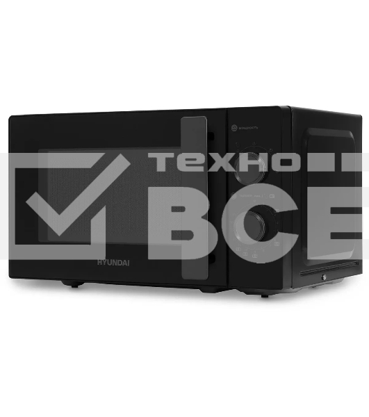 Микроволновая печь Hyundai HYM-M2091 черный, 20 л, 700 Вт, переключатели - поворотный механизм
