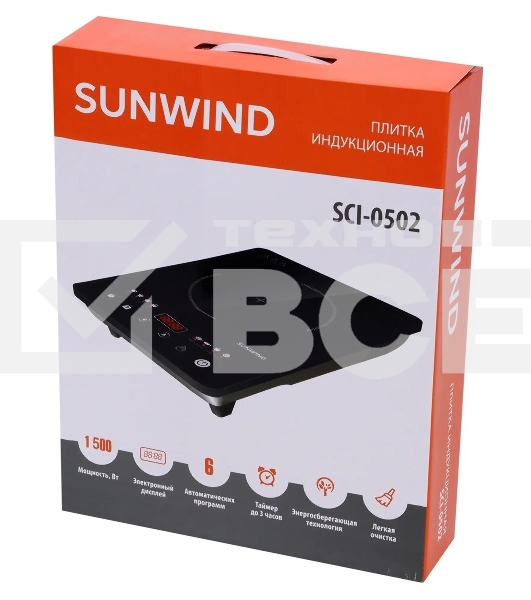 Плита индукционная SunWind SCI-0502 черный стеклокерамика (настольная)