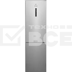 Холодильник Electrolux LNT7ME36X3 нержавеющая сталь двухкамерный 266/101л, морозилка снизу No Frost, фото 1