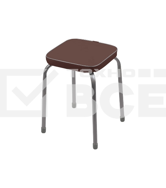 Табурет НИКА Фабрик-3 ТФ03/К коричневый,квадрат,32х32 см