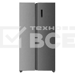 Холодильник Kraft KF-MS5701XI серый двухкамерный 372/198л морозилка сбоку, Side by Side, фото 1