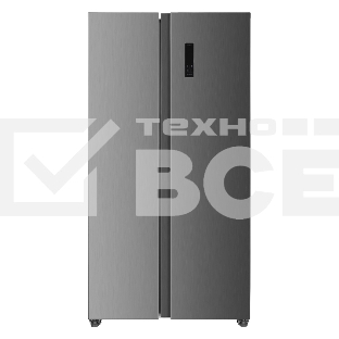 Холодильник Kraft KF-MS5701XI серый двухкамерный 372/198л морозилка сбоку, Side by Side