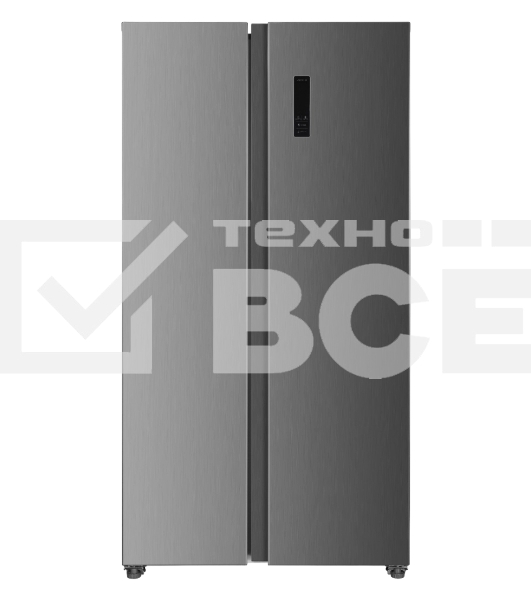 Холодильник Kraft KF-MS5701XI серый двухкамерный 372/198л морозилка сбоку, Side by Side