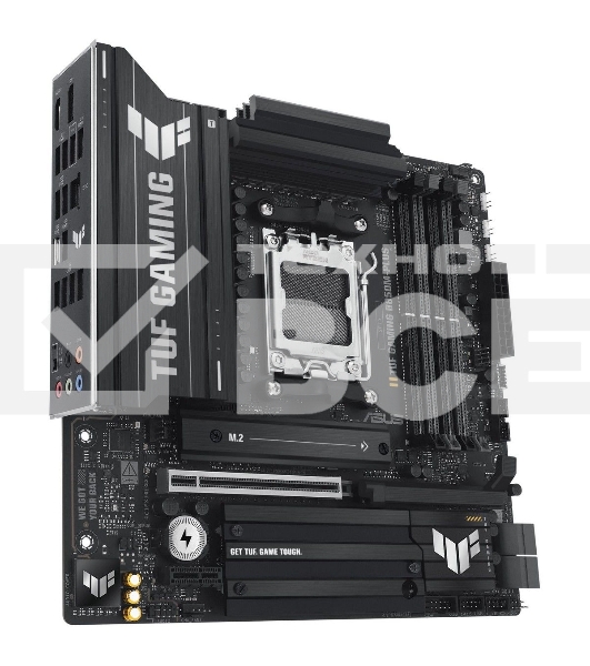 Материнская плата ASUS TUF Gaming B850M-Plus, AM5, AMD B850, 4xDDR5, 4xSATA, 3xM.2, 1xPCIe 5.0 x16, 1xPCIe 4.0 x4, 1xPCIe x1, 1xDP, 1xHDMI, 1x2.5Gb LAN, 4xUSB 2.0, 4xUSB 3.2 Gen 1, 3xUSB 3.2 Gen 2, 1xUSB-C, 3x3.5 мм, 7.1, mATX