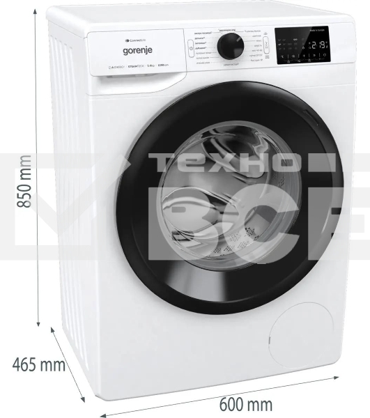 Стиральная машина Gorenje WPNEI82SBSWIFI/C белая, загрузка фронтальная 8кг, 1200 об/мин., класс: A+++