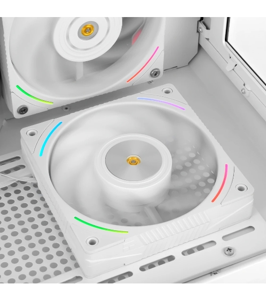 Кулер для корпуса Thermalright TL-K12RW Reverse (120x120x25mm, 4-pin PWM, ARGB, 69CFM, 27dBA, 2150RPM, White)