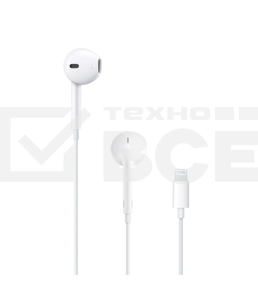 Гарнитура вкладыши Apple EarPods A1748 1.1м белый проводные в ушной раковине (MWTY3ZM/A)