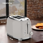 Тостер Tesler TT-260, серый, 815 Вт, 2 слота, фото4
