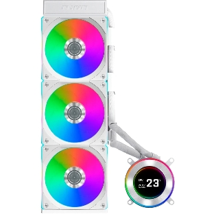 Система жидкостного охлаждения Lian-Li HydroShift II LCD-C 360CL ARGB Soc-AM5/AM4/1700/1851 белый 4-pin 31dB Al+Cu LCD Ret (G89.GHS2LCD36RW.R0)