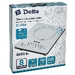 Плита настольная электрическая DELTA D-302N белый, 2 кВт, индукция, конфорки - 1, стеклокерамика, сенсор, фото4