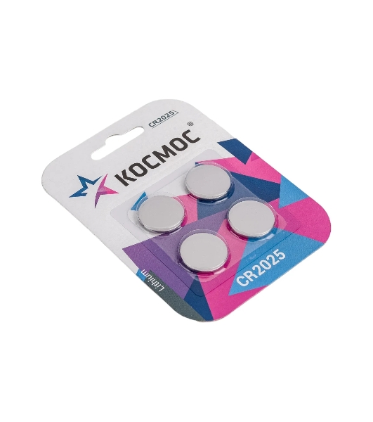 Элемент питания литиевый CR2025 4хBL (блист.4шт) КОСМОС KOC2025BL4