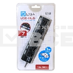 USB-концентратор USB 5bites HB27-203PBK 7*USB2.0 / БП 5В-2А / 1M / черный, фото2