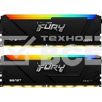 Оперативная память Kingston Fury Beast, DDR4, 16GB (2x8GB), 3600MHz, CL17, с радиаторами, RGB, черный, фото 1