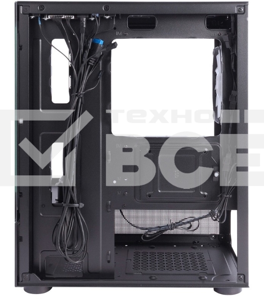 Корпус 1STPLAYER MIKU Mi2-A Black / mATX / 3x120mm LED fans / Mi2-A-BK-2F1R-1F1