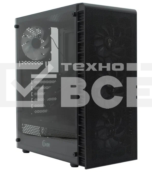 Компьютерный корпус Powercase Mistral Z4С Mesh LED, Tempered Glass, 4x 120mm 5-color fan, чёрный, ATX  (CMIZ4C-L4)