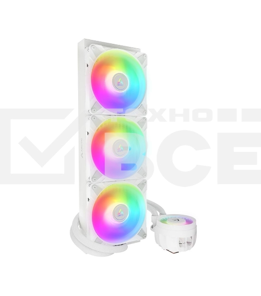 Жидкостная система охлаждения Arctic Liquid Freezer III 420 A-RGB белый, 140 мм, алюминий, 2800 об/мин, 26 дБ, 4 pin, 374 Вт