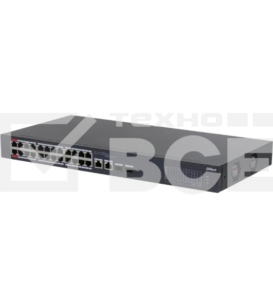 Коммутатор Dahua DH-CS4226-24ET-240 (L2) 24x100Мбит/с 2x1Гбит/с 2xКомбо(1000BASE-T/SFP) 240W управляемый