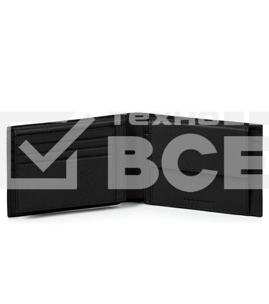 Кошелек мужской Piquadro Black Square PU1392B3R/N, натур.кожа, черный
