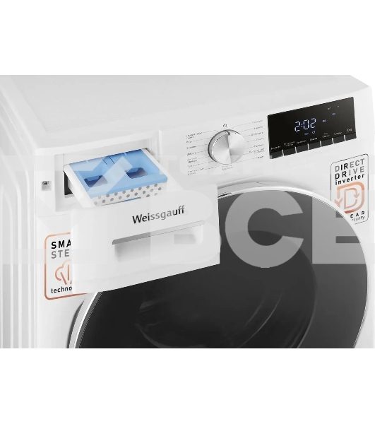 Стирально-сушильная машина Weissgauff WMD 58411 Direct Drive Inverter Premium Steam (432267) белый, фронтальная загрузка 11 кг, 1400 об/мин, класс:A+++