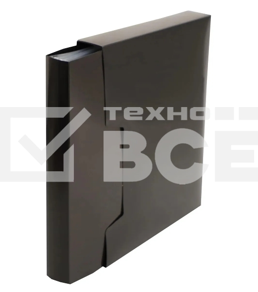Папка с 80 прозр.вклад. Бюрократ DeLuxe DLVBOX80BLCK A4 пластик 0.7мм черный в коробе