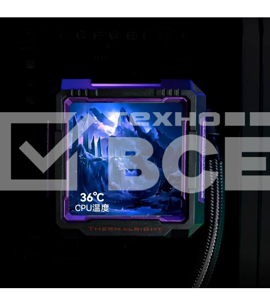 Система водяного охлаждения Thermalright Frozen Warframe PRO 360 ARGB Soc-AM5/AM4/1200/1700/1851 черный 4-pin 29.8dB Al LCD Ret (F-WFRAME-PRO-360-BL-ARGB)