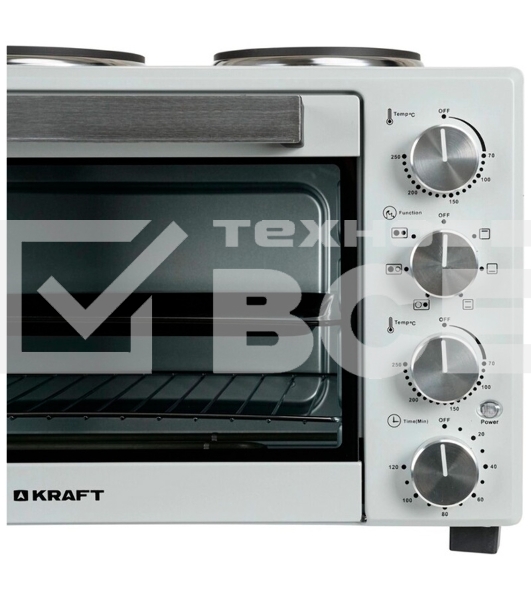 Мини-печь Kraft KFC-MOHP 380 HGR 38 л, 1600 Вт, серый