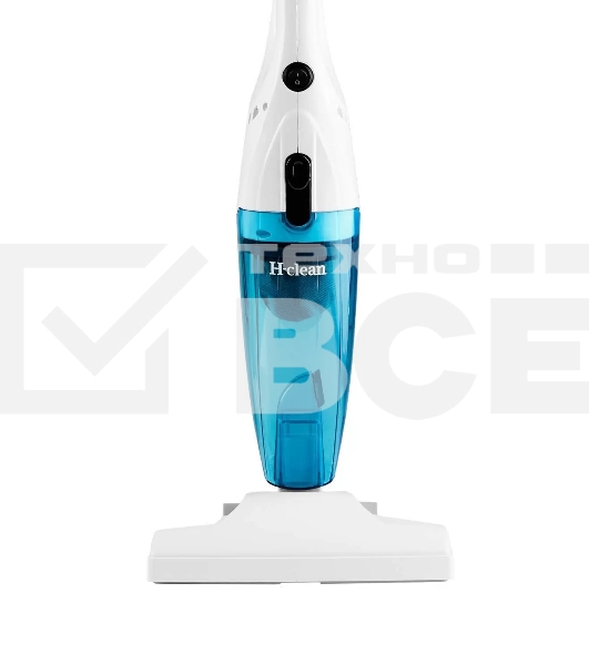 Пылесос вертикальный/ручной H-clean HVC 101 белый/голубой, питание от сети, 225 Вт, уборка сухая, пылесборник 0.8 л