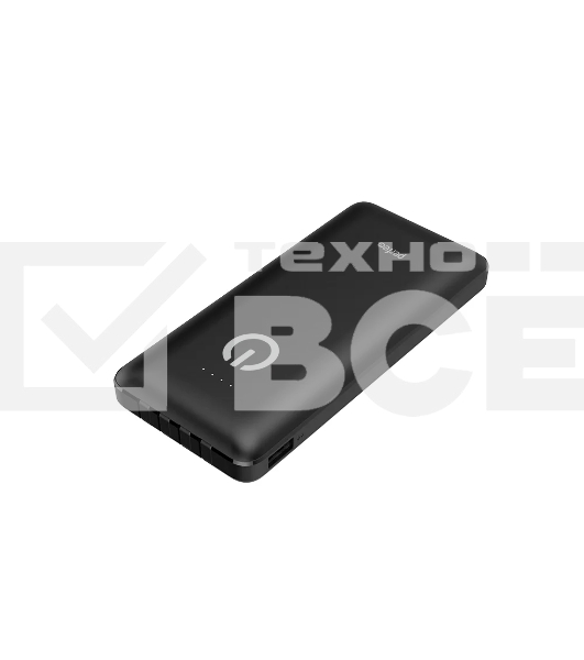 Портативный аккумулятор Powerbank Perfeo ABSOLUTE 10000mah In Micro usb,USB /Out USB,Micro usb,Type-C,Lightning, 2.1А/ Black (PF_B4878)