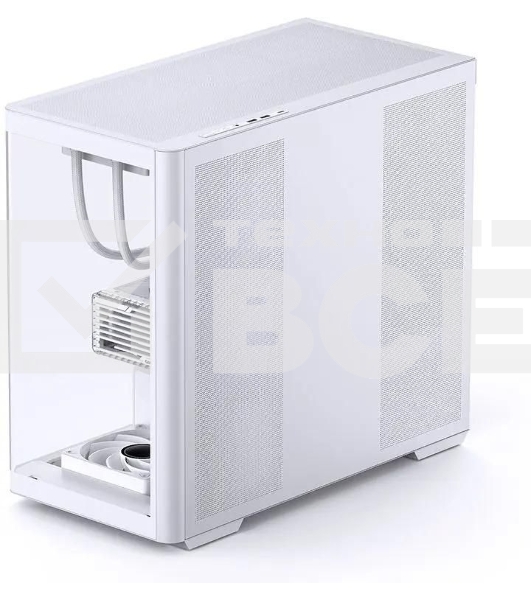 Корпус без блока питания JONSBO D300, Mini-Tower, TG, no fan, 2xUSB-A 3.2 + 1xUSB-C 3.2, mATX, mITX White