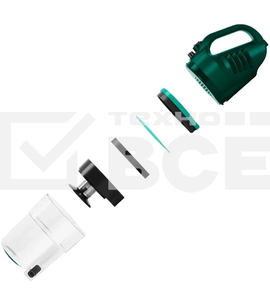 Пылесос ручной Kitfort КТ-5364 80Вт зеленый/черный