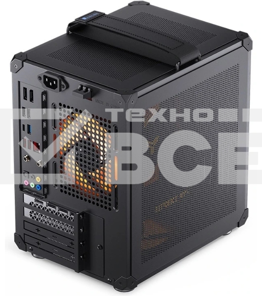 Компьютерный корпус JONSBO C6-ITX Black ITX без БП, боковая панель из закаленного стекла, mini-ITX, черный