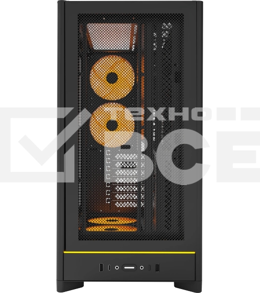 Компьютерный корпус Montech HS01 PRO черный без БП ATX 5x120мм 2xUSB 3.0 1xUSB3.1 audio