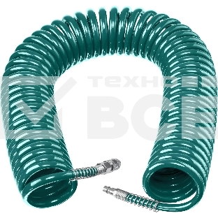 Воздушный спиральный шланг с фитингами рапид 20 м, 8х12 мм, 15 бар, KRAFTOOL