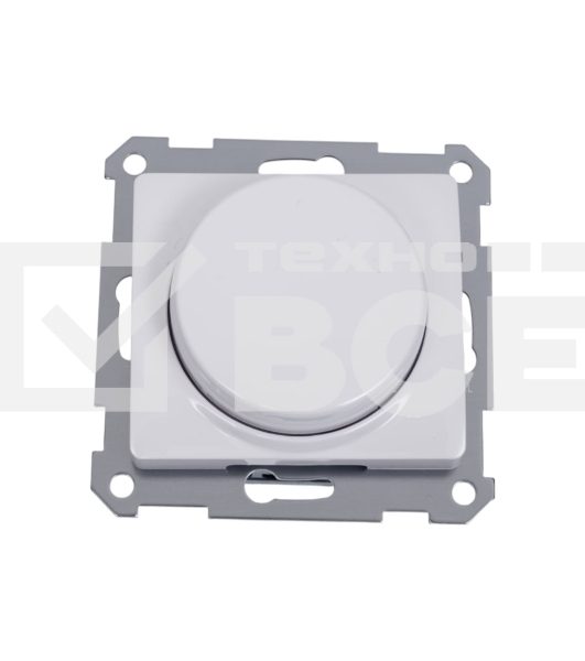 Светорегулятор (диммер) SE Glossa белый, повор-нажим, LED, RC, 400 Вт, мех.