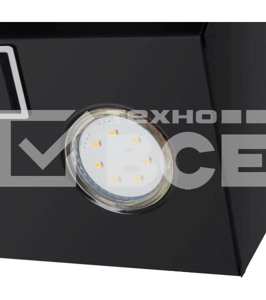 Вытяжка каминная Maunfeld Bridge 60 нержавеющая сталь/черное стекло, 60 см, 850 куб. м/ч, 51 дБ