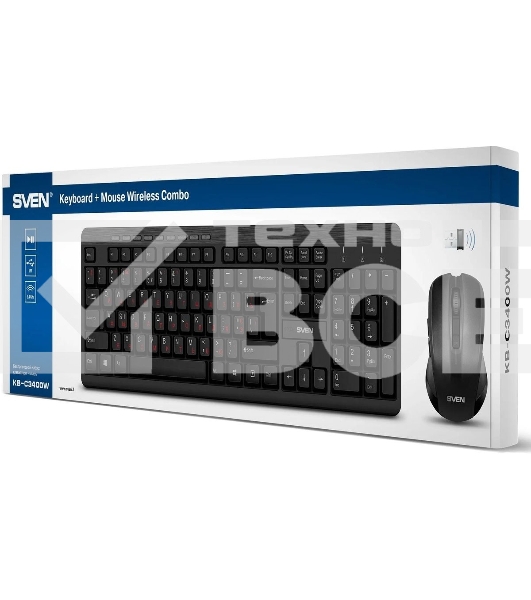 Комплект беспроводной SVEN KB-C3400W клавиатура+мышь