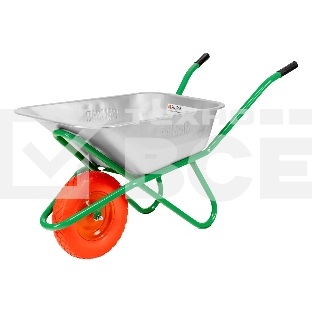 Тачка садово-строительная Palisad с PU колесом, грузоподъемность 180 кг, объем 120 л