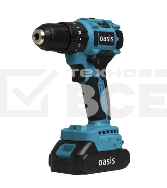 Дрель-шуруповерт Oasis ASU-14A, 14,4 В, 2 Ач, 45 Нм, бесщеточный, ударный