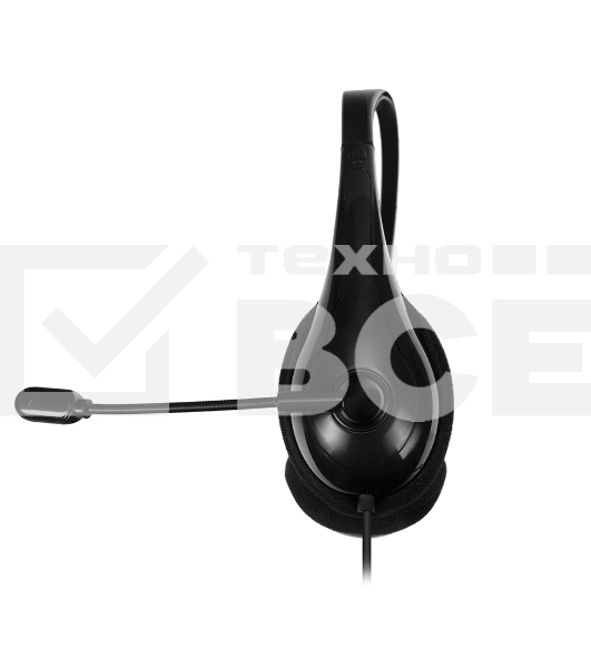 Гарнитура CBR CHP 353M Black, проводная стерео, микрофон с шумоподавл., USB, регул. оголовья, длина кабеля 2,2 м, цвет чёрный