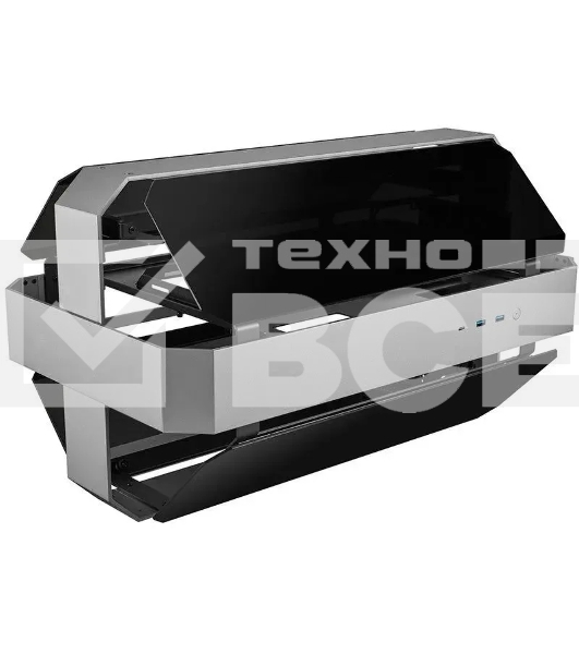 Компьютерный корпус Azza Opus черный без БП ATX 3x120mm 2xUSB3.0 audio bott PSU