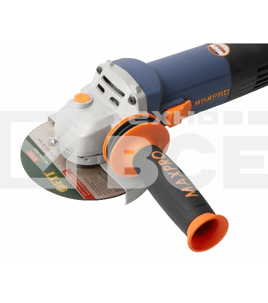 Шлифмашина угловая MAX-PRO MPAG1200/125Q 1200 Вт, 11500 об/мин, кожух 125 мм, антивибрационная ручка, дополнительные щетки, 2,2 кг, кор.