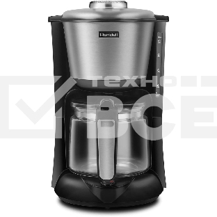 Кофеварка капельная Rondell 1100-RE-01 серебристый/черный, исп. кофе - молотый, 1.25 л, 1000 Вт