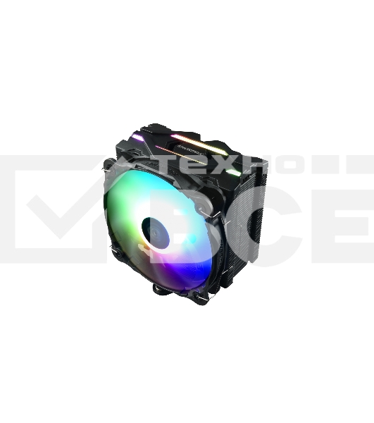 Кулер для процессора Enermax F40 ARGB Edition черный, 140 мм, алюминий/медь, 1200 об/мин, 23 дБ, 4 pin, 200 Вт, 158 мм